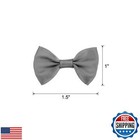Meccanixity 50pcs Grey Bow Ties 1 5  X 1  Mini Bowknot For Crafting Little Sa