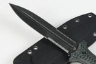 New Serrated Double Edge D2 Blade G10 Handle Tactics Dagger Hunting Knife Vth73