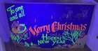 Vtg 1940 s Htf Fw Woolworth Co  Christmas Store Display Sign Glows 14   x22   