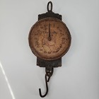 1950 s Chatillon 100lb Hanging Scale General Store Heavy Duty W  Basket Works