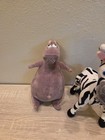 Dreamworks Madagascar Gloria The Hippo   Marty The Zebra 10  Soft Plush 
