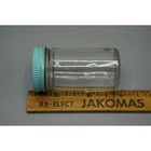 Vintage Alka-seltzer Glass Bottle With Blue Metal Lid Medicine Jar Apothecary