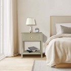 23 Inch Nightstand Wood End Table Bedside Table With 1 Drawer  Grey