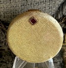 Vintage Rare Elegant Jacqueline Cochran Sapphire Gold Mirrored Powder Compact