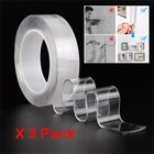 10ft X 3pcs Alien Nano Magical Tape Double Sided Traceless Washable Adhesive Gel