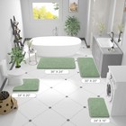 Bathroom Runner Rugs 47x17  Soft Absorbent Chenille Bath Rugs  Rubber Backing 