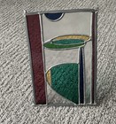 Small Stained Glass Window Panel Abstract 8    X 5 5   