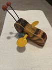 Vtg Buzzy Bee  325 Fisher Price Toys 1950 s Yellow Wings                    C1