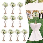 10 Gold Wedding Centerpieces Flower Vase Candle Holder Table Retro Home Decor
