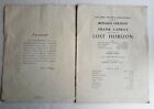 Frank Capra Lost Horizon Movie Vintage 1937 Columbia Souvenir Program   Bonus Ad