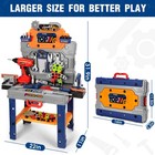Kids Tool Bench Set With Electric Drill And Realistic Tools Construction Work   