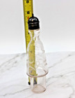 Condiment Cruet Victorian Era Etched Glass Bottle With Metal Top