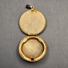 Vintage Avon Gold Tone Locket Pendant Floral Etched Solid Perfume Holder 1 5 