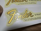 2pc Fender Guitar Stratocaster Retro Waterslide Transfer Headstock Decal Sticker