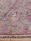 Antique 1861 Map Of Pre-war Virginia   Pennsylvania By Johnson   Browning 18x27