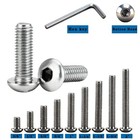 Metuja 1 4-20x3 8 Button Head Hex Socket Bolts - 20 Pcs Stainless Steel