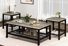 Modern Industrial Coffee Table And 2 End Side Tables Set For Living Room Office