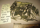 100 - Orig  Vintage  3 4  Long X   14 - Solid Brass Finish Nails Made In U s a 