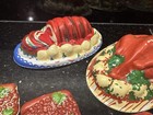 Vintage 1950   s  77 Piece Celluloid Plastic Play Food Kids Pretend Play Food