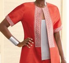 26w Plus Ashro Red Formal Wedding Church African American Pride Mansa Pant Suit