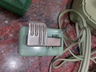 Vintage Singer Sewing Machine 185k Mint Green Lots Of Extras Manuals Case 