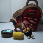 Fao Schwarz Plush Horse   Pony Red Barn   Stable Rare W  Base Retired