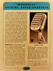 Vintage 1940 s Shure 737a Crystal Super Cardioid Microphone W S34a Desk Stand