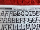 Three Letraset Instant Lettering Transfer Letters 72pt Ringlet-lyons Nice
