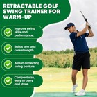 Retractable Golf Swing Trainer  Training Aid With Grip Trainer  Click Feedbac   