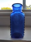 Rare Vintage Cobalt Blue Pharmacy Poison Bottle  