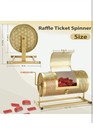 Raffle Drum  Thickened Metal Raffle Ticket Spinner Box With Sealing Tape  Sil   