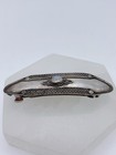 Vintage Sterling Silver Beautiful Hair Pin Clip Barrette With Opal Moon Stone