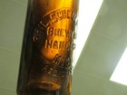 Hancock   Lake Linden  Mich  Scheuermann   Bosch 2 Amber Pint Bls Beer Bottles