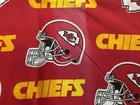 Rare Nfl Licensed Sports Football Chiefs Fabric - 2 33 Yds X 59     extra Wide 