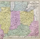 1852 Map  Ohio - Michigan - Kentucky - Illinois - Indiana - Missouri Original