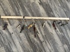 Wood Fish Decorative Garland Novelty Hand Painted Twine Bait Hooks Fishing Lodge