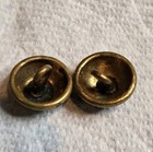 Vintage Brass Dome Buttons 1 2    13mm Round Shank Back Classic Tailoring Lot Of 2
