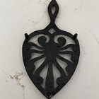 Vintage Footed 9    Black Cast Iron Trivet