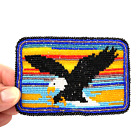 Vtg Native American Sioux Plains Indian Eagle Hand Beaded Belt Buckle 4  Western
