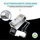 100pcs Cat6   Cat6e Shielded Rj45 Modular Plug Crystal Head Cable Connector 8p8c