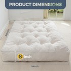 8 Futon Mattress Full Size Ultra Thick Boucle Futons Sofa Couch Bed Sleeper