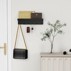 Key Holder Wall Rustic Key   Mail Organizer 6 Key Hooks W  Shelf Small Key Rack