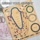 Bead Organizer Box With Bead Board  Necklace Bracelet Making  17-grid
