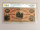 Argentina 10 Pesos Bolivianos P-s1784r 1869  Pcgs 64 Ppq