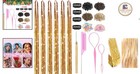 Glamorous Gold Hair Tinsel Kit With 6800 Strands For Fashionable Effects