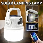 1-5x Rechargeable Solar Powered Led Camping Lantern Flashlight Lamp Power Bank