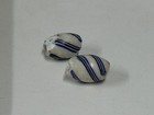 Pair Of Huron Indian Blue Delft Blanket Fur Trade Beads Indian 1700-1800  b57