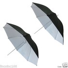 Linco 52  Black   White Studio Light Photo Reflector Umbrella Kit