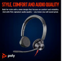 Plantronics - Blackwire 3325 Wired Stereo Headset W  Boom Mic  poly - Niob