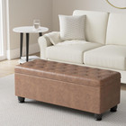 Storage Ottoman  Storage Bench  Tufted Entryway Bedroom Bench  17 7 X 46 5 X 17 